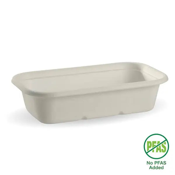 BioPak 1000ml White Plant Fibre Takeaway Base 500pc/ctn