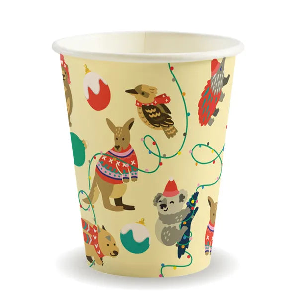 BioPak 390ml / 12oz Christmas Single Wall 1000pc