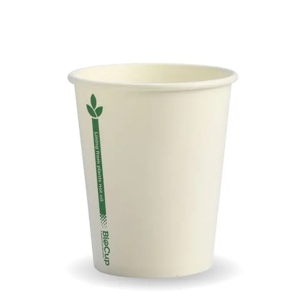 BioPak 8oz PLA Coated SW Cup/ White 1000pc