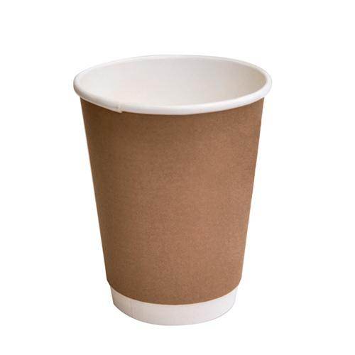 12oz PLA Coated Double Wall Cup /Brown 500pc