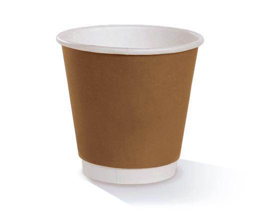 8*oz PLA Coated Double Wall Cup 90mm/Brown 500pc