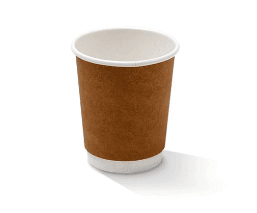8oz PE Coated Double Wall Paper Coffee Cup/Kraft 500pc