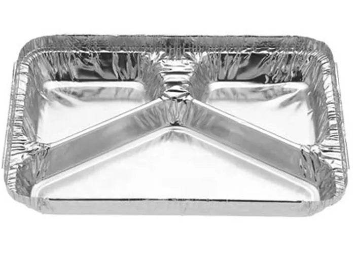 570ml Foil Tray 3-Compartment 500pcs