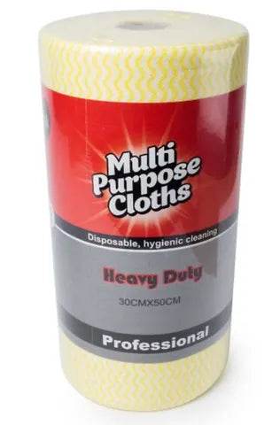 Yellow Extra Heavy Duty Wipe Roll 30cm x 50cm