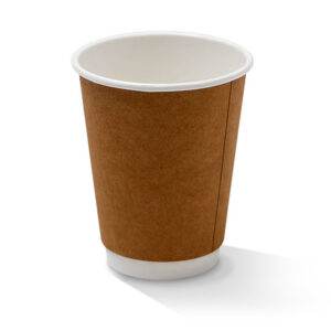 12oz PE Coated  Double Wall Paper Coffee Cup/Kraft 500pc