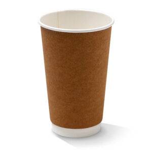 16oz PE Coated Double Wall Paper Coffee Cup/Kraft 500pc