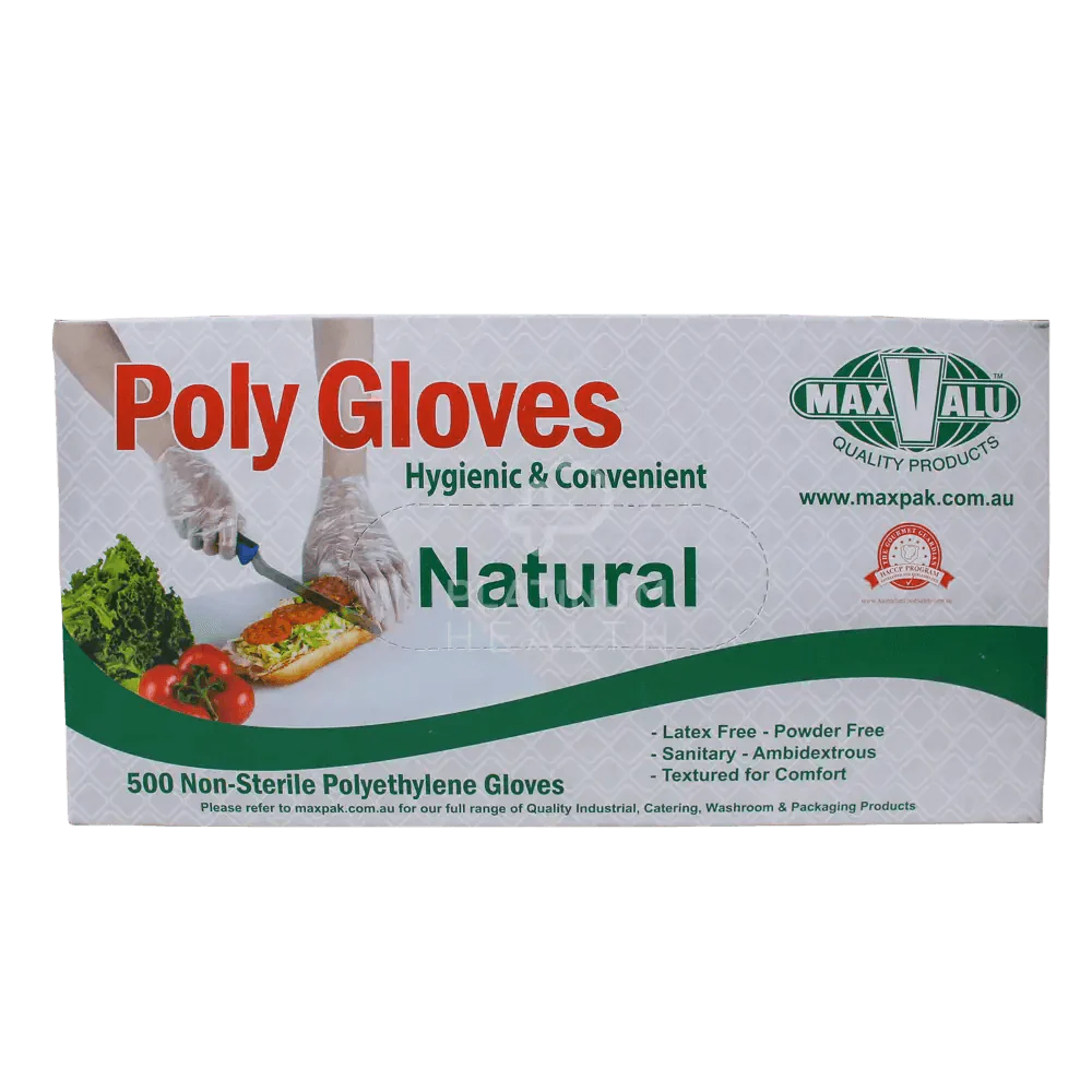 Poly Gloves Non-Sterile Polyethylene Clear 12box/ctn